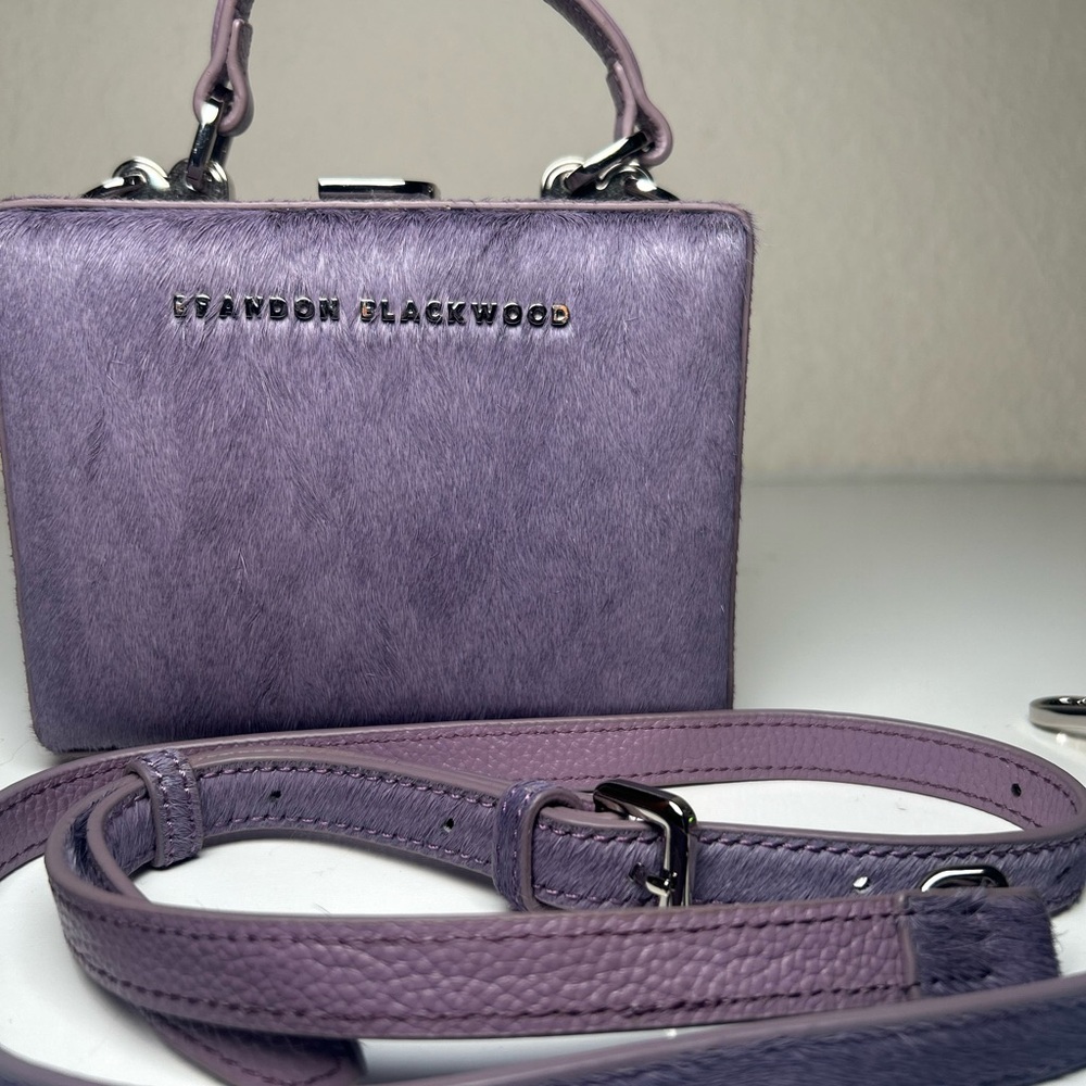 Brandon Blackwood Purple Mini Bag with Metallic Finish